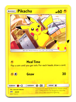 Pokemon Pikachu - 25/25 Non Holo | 25th Anniversary McDonalds Promo 2021 | NM - Image 1