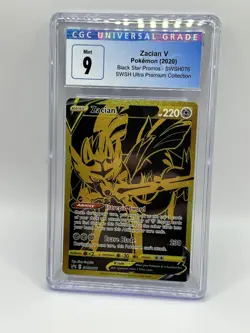 CGC 9 Zacian V SWSH076 Black Star Promo SWSH Ultra Premiun Collection Pokemon - Image 4