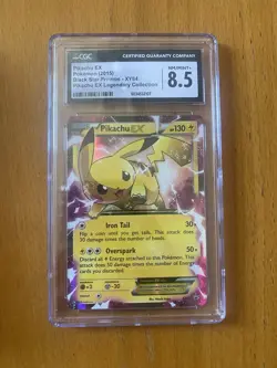 2015 Pokemon Legendary Collection Black Star Promo Holo PIKACHU EX #XY84 CGC 8.5 - Image 1