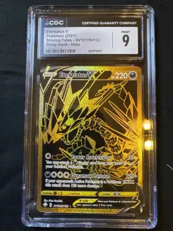 CGC 9 Mint Eternatus V SV121/SV122 Pokemon Shining Fates Full Art Gold - Image 1