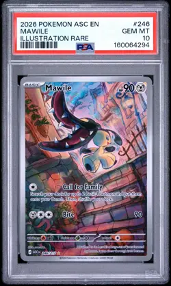 POKEMON MAWILE 2026 EN-ASCENDED HEROES #246 ILLUSTRATION RARE PSA 10 - Image 1