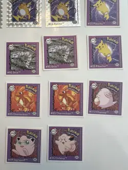Pokemon 1999 Art box Foil Sticker Lot x 23 Pikachu Squirtle Gold Holofoil - Image 5