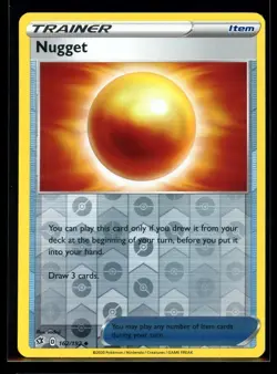 2020 Sword & Shield - Rebel Clash Nugget #162 Reverse Holo Pokemon Card - Image 1