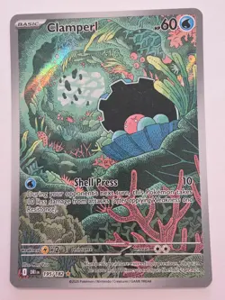 Clamperl 195/182 Sv10: Destined Rivals Illustration rare Pokemon - Image 1