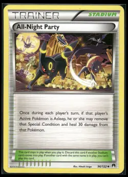 All-Night Party 96/122 UC BREAKpoint Pokemon MP AB-120 - Image 1