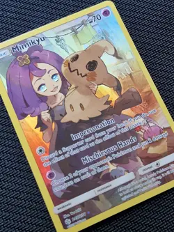 Pokemon Mimikyu TCG Cosmic Eclipse Holo Card 245/236 Secret Rare - Image 4