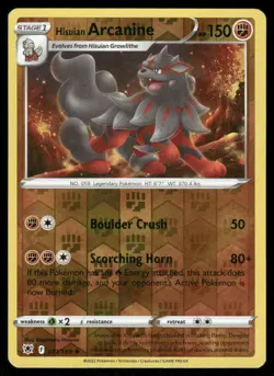 Pokemon Cards Hisuian Arcanine 071/189 Astral Radiance Rare LP - Image 1
