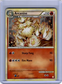 2010 Pokemon HeartGold SoulSilver Arcanine #1/123 - Image 1