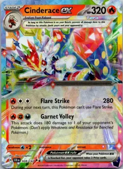 Cinderace ex 028/142 SV07: Stellar Crown NM - Image 1