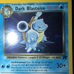 Dark Blastoise Holo 🌀 SWIRL 3/82 - Pokemon TCG Team Rocket EX/NM Wotc - Image 2