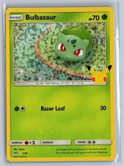 Bulbasaur 001/025 Promo McDonald's 25th Anniversary Promos Pokemon Holo Damaged - Image 1