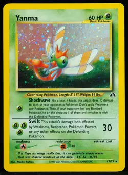 Yanma #17/75 Neo Discovery NM- Corner Ding, Swirl Pokemon Card - Image 1