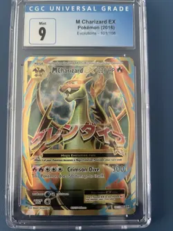 Pokemon M Charizard EX (Full Art) 101/108 Evolutions Holo - CGC 9 - Image 1