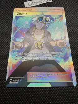Pokemon Guzma Holo Full Art Ultra Rare TCG Card Burning Shadows 143/147 - Image 3
