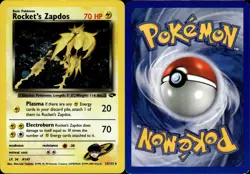 Pokemon Rocket´s Zapdos Holo Gym Challenge EXC-NM Karte Card Sammlung - Image 1