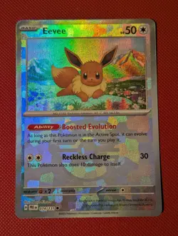 Pokemon TCG - Eevee - 074 Masterball Reverse Pattern - Prismatic Evolutions NM - Image 1