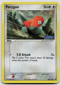 Porygon 69/115 Unseen Forces Reverse Holo Pokemon DMG - Image 1
