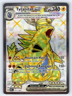 Tyranitar ex 211/197 Obsidian Flames Ultra Rare Pokemon Holo Near Mint - Image 1