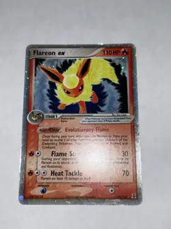 2005 Pokemon TCG Flareon EX Delta Species 108/113 Holo - Image 4