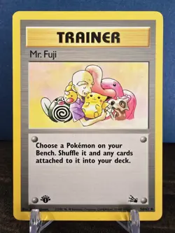 Mr. Fuji 58/62 Fossil 1st edition *Rare* Pokemon Card TCG Non Holo LP Vintage - Image 1