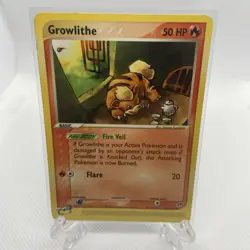 Pokemon TCG Growlithe 65 EX Sandstorm card 65/100 EX Ruby & Sapphire MP - Image 1