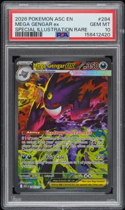 2026 POKEMON ASC EN-ASCENDED HEROES #284 MEGA GENGAR EX PSA 10 - Image 1