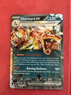 Charizard ex 054/091 Paldean Fates Holo Double Rare Pokemon English NM - Image 1