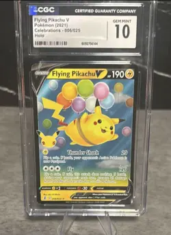 Pokemon Flying Pikachu V Celebrations (006/025) Holo - CGC 10 Gem Mint 🔥 - Image 1