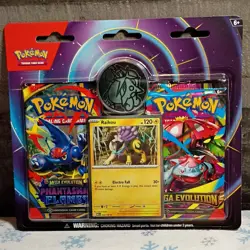 2 Pokemon TCG Mega Evolution 2-Pack Blister Raikou Foil Promo Card & Coin - Image 3