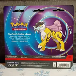 2 Pokemon TCG Mega Evolution 2-Pack Blister Raikou Foil Promo Card & Coin - Image 4