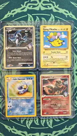 Pokemon TCG Lot of 4 Absol G, Flying Pikachu, Light Vaporeon, Arcanine G League - Image 1