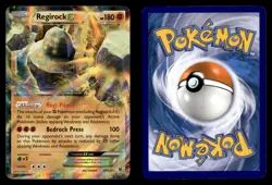 Regirock EX 43/124 EX Rare Holo Fates Collide Pokemon Card - Image 1