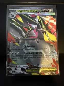 Mega Excadrill ex 065/084 Pitch Black English Unreleased Pokemon Card NM - Image 1
