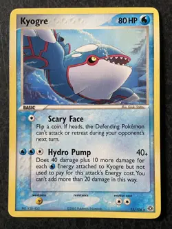 Kyogre 15/106 Rare EX Emerald Pokemon NM - Image 2
