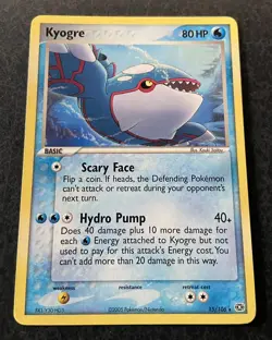 Kyogre 15/106 Rare EX Emerald Pokemon NM - Image 4