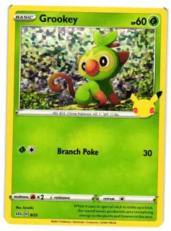 Pokemon TCG Grookey McDonald's 25th Anniversary Promos 8/25 Holo VLP - Image 1