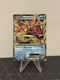 Pokemon M Gyarados EX XY Breakpoint Ultra Rare Holo Card 27/122 Damaged creased - Image 1