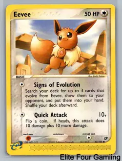 Eevee 63/100 Common Sandstorm Pokemon Lightly Played - Image 1