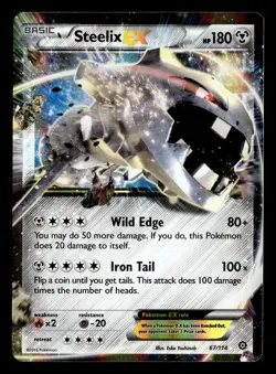 Steelix EX 67/114 EX Rare Holo Steam Siege Pokemon Card - Image 2