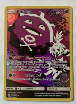 Pokemon TCG Koffing Holo Secret Rare Cosmic Eclipse 243/236 - Image 1