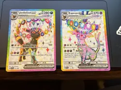 Pokemon TCG Prismatic Evolutions Premium Figure Collection Promos SVP 175 & 176 - Image 1