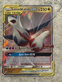 Pokemon Latias & Latios GX 113/181 Sun & Moon Team Up NM - Image 1