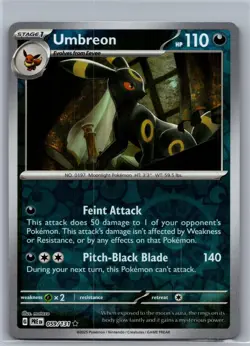 Umbreon 059/131 Holo Rare Prismatic Evolutions Pokemon Reverse Holo Near Mint - Image 1