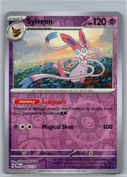 Sylveon 040/131 Holo Rare Prismatic Evolutions Pokemon Reverse Holo Near Mint - Image 1