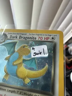 Pokemon Dark Dragonite Holo Rare 5/82 Team Rocket EN Unlimited 70 HP *SWIRL* - Image 2