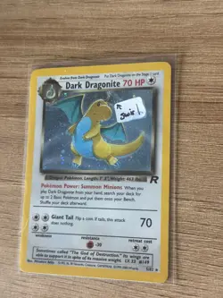 Pokemon Dark Dragonite Holo Rare 5/82 Team Rocket EN Unlimited 70 HP *SWIRL* - Image 3