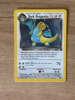 Pokemon Dark Dragonite Holo Rare 5/82 Team Rocket EN Unlimited 70 HP *SWIRL* - Image 5