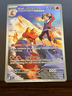 Pokemon ME: Ascended Heroes Ethan's Magcargo 222/217 Illustration Rare Holo - Image 1