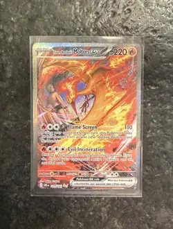 Pokemon TCG Team Rockets Moltres EX Card 229/182 Destined Rivals - Image 1