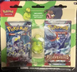 Pokemon TCG Scarlet & Violet + Paldea Evolved Blister Pack W/ ERASER NEW SEALED - Image 1